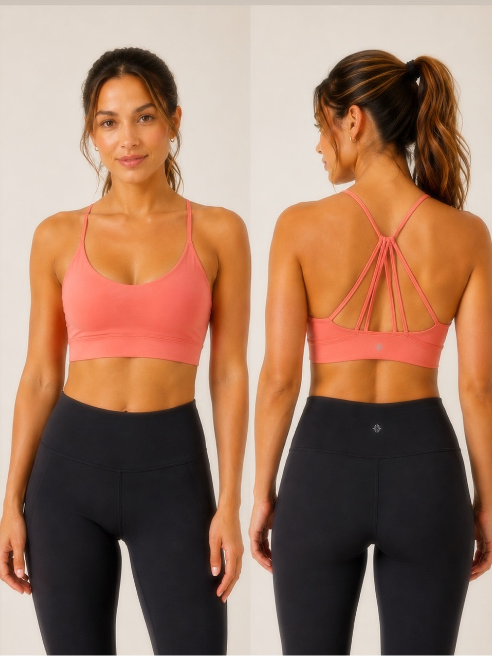 Athleta Solace Sports Bra in Coral-Size S-D/DD Cups